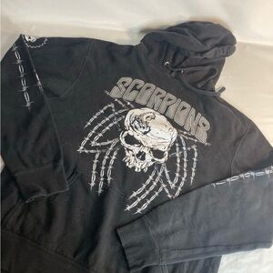 Scorpions Band Black Spider Hoodie Pullover Large